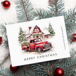 Red Farm Truck Weihnachten Firmengrüße