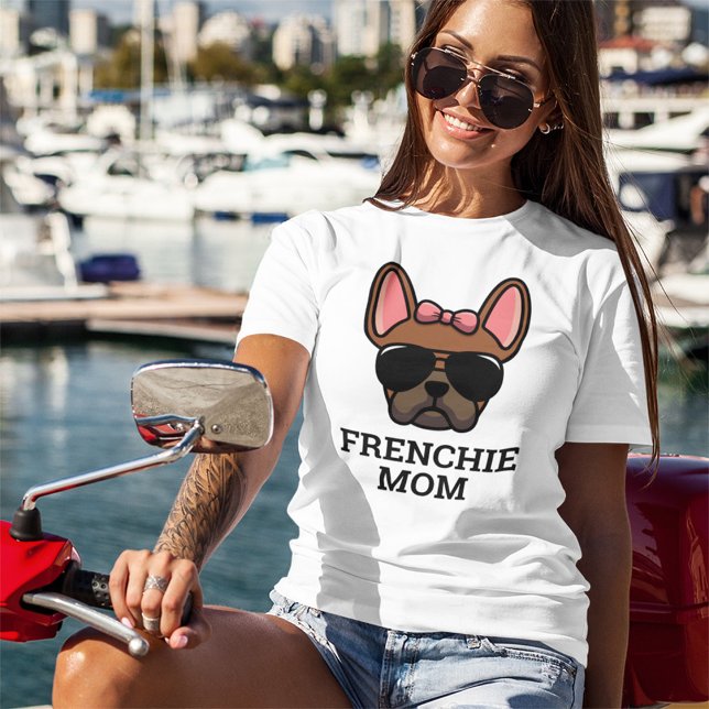 Red Fawn Female French Bulldog Frenchie Dog Mama T-Shirt (Von Creator hochgeladen)