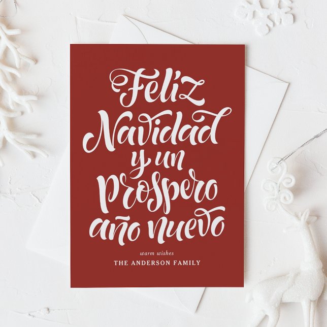 Red Feliz Navidad Calligraphy Weihnachten (Von Creator hochgeladen)