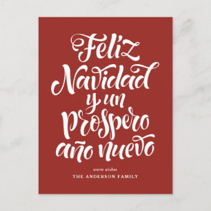 Red Feliz Navidad Calligraphy Weihnachten