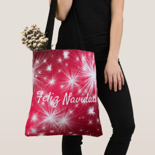 Red Feliz Navidad Tasche feiert Weihnachten