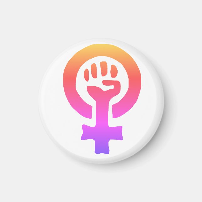 Red Feminism Symbol Magnet (Vorne)