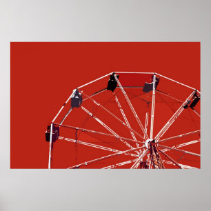 Red Ferris Wheel Poster