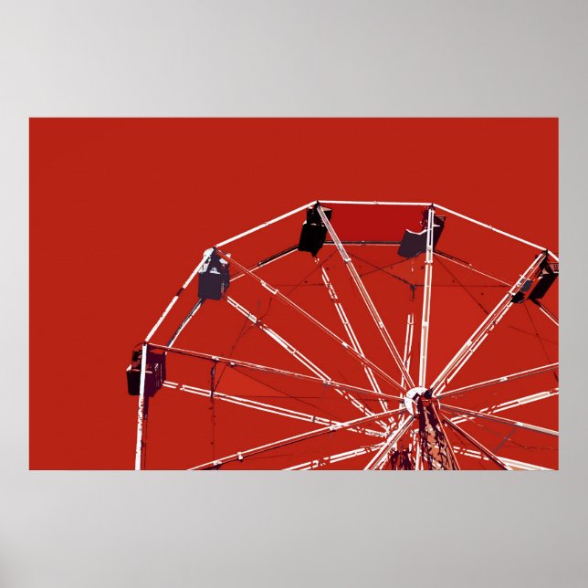 Red Ferris Wheel Poster (Vorne)