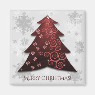 Red Festivals Christmas Tree Magnet