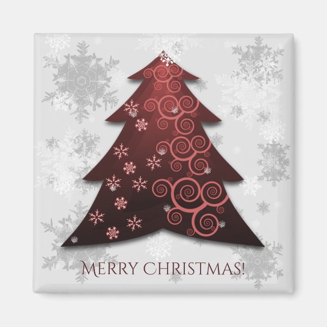Red Festivals Christmas Tree Magnet (Vorne)