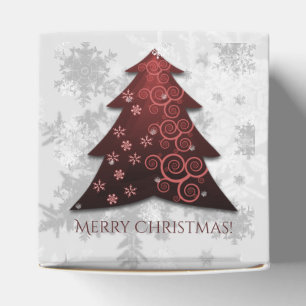 Red Festive Christmas Tree Favor Box Geschenkschachtel