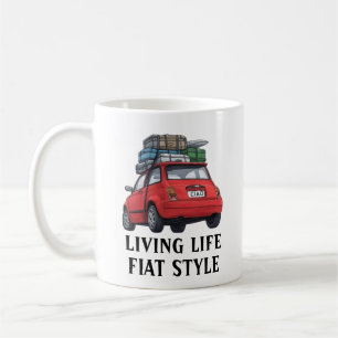 Red Fiat Car Kaffeetasse