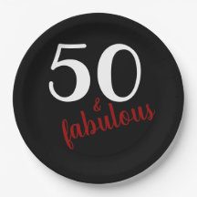 Red Fifty und fabelhafte Black Birthday Party
