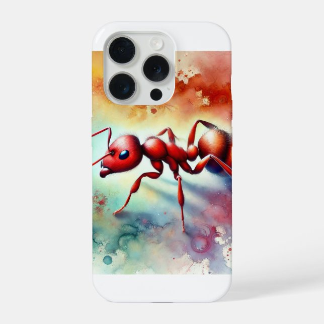 Red Fire Ant 131024AREF103 - Watercolor iPhone Hülle (Rückseite)