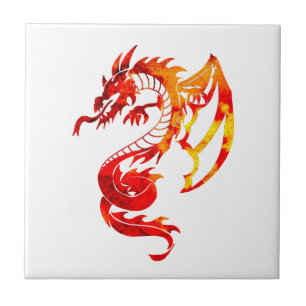 Red Fire Dragon Tattoo Fliese