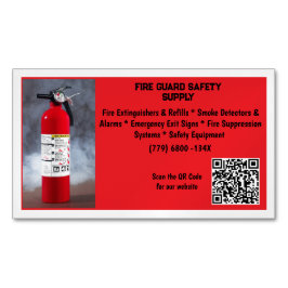 Red Fire Extinguisher Fire Safety Magnetische Visitenkarte