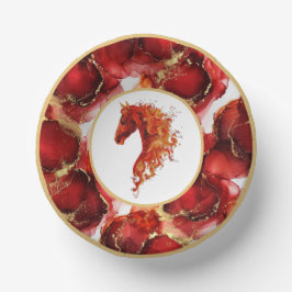Red Fire Horse Pappteller