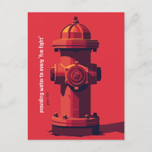 Red Fire Hydrant Postkarte