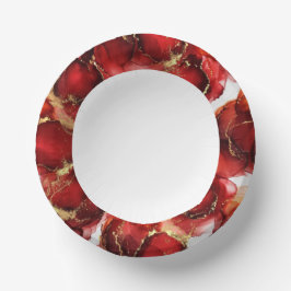 Red Fire Pattern Pappteller