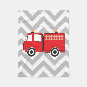 Red Fire Truck Fleecedecke