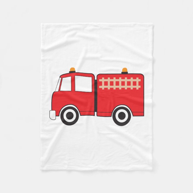 Red Fire Truck Fleecedecke (Vorderseite)