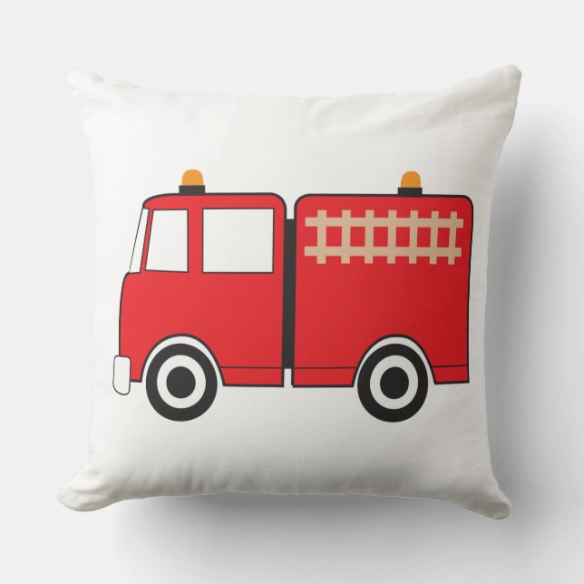 Red Fire Truck Kissen (Vorderseite)