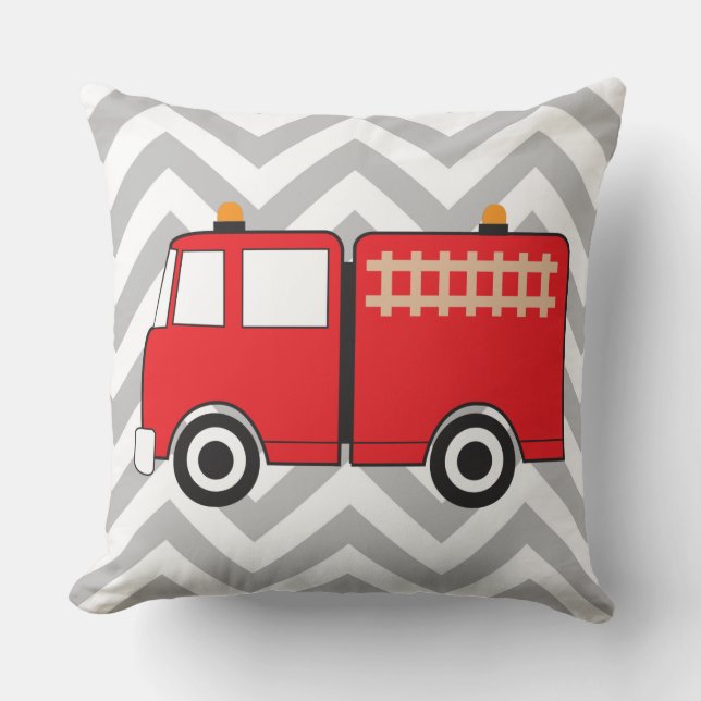 Red Fire Truck Kissen (Vorderseite)