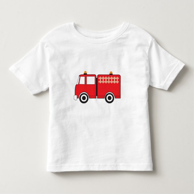 Red Fire Truck Kleinkind T-shirt (Vorderseite)