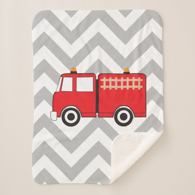 Red Fire Truck Sherpadecke (Vorderseite)