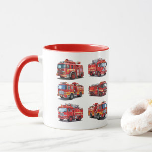 Red Fire Truck Tasse