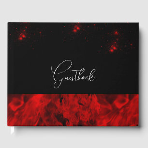 Red Fire Wedding Gästebuch