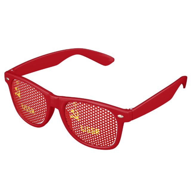 Red Flag Party Shades der UdSSR Sonnenbrille (Schrägansicht)