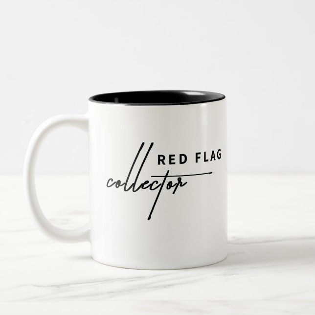 Red Flag - Sip mit einer Seite der Warnung Zweifarbige Tasse (Links)