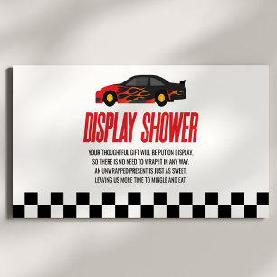 Red Flame Race Car Kinderdusche Begleitkarte