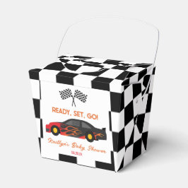 Red Flame Race Car Ready Set Go Baby Dusche Geschenkschachtel