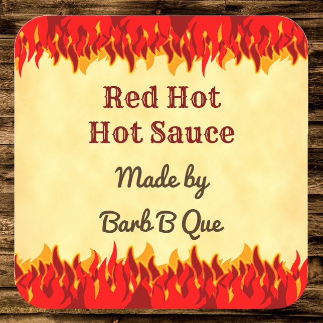 Red Flames Custom Retro GRILLEN Hot Sauce Sticker (Von Creator hochgeladen)