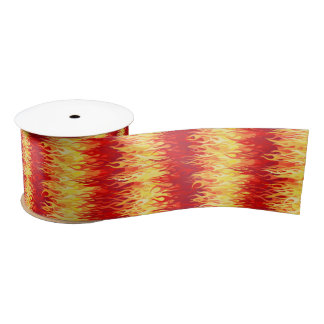 Red Flames Pattern - Frisierte Auto Satinband