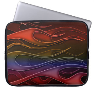 Red Flames Pattern Laptop Sleeve