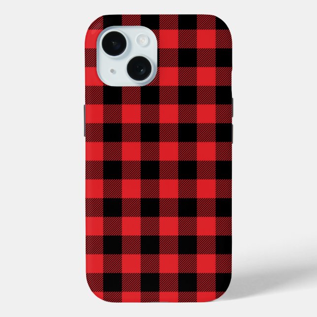 Red Flannel Buffalo Karo Pattern Case-Mate iPhone Hülle (Rückseite)
