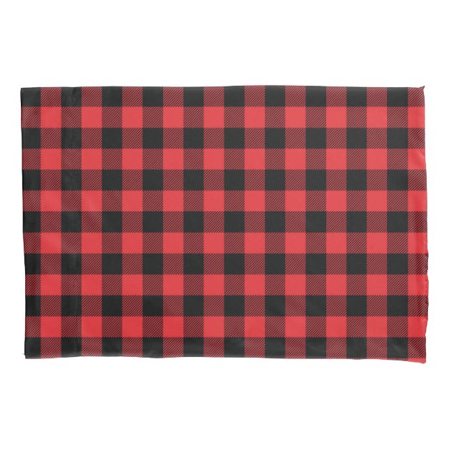 Red Flannel Buffalo Karo Pattern Kissenbezug (Vorderseite-Links)