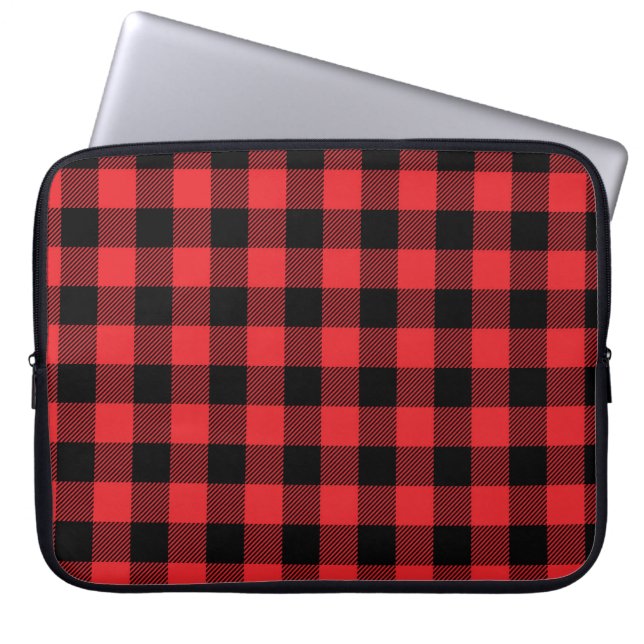 Red Flannel Buffalo Karo Pattern Laptopschutzhülle (Vorderseite)