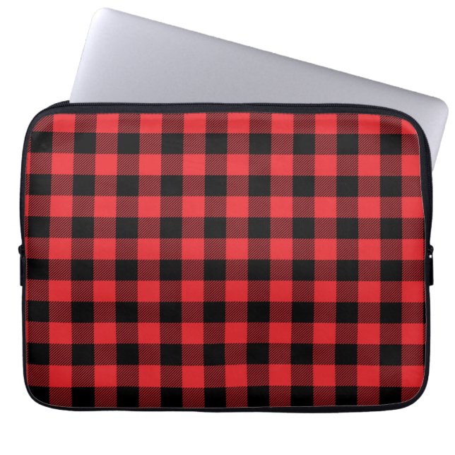 Red Flannel Buffalo Karo Pattern Laptopschutzhülle (Vorderseite)
