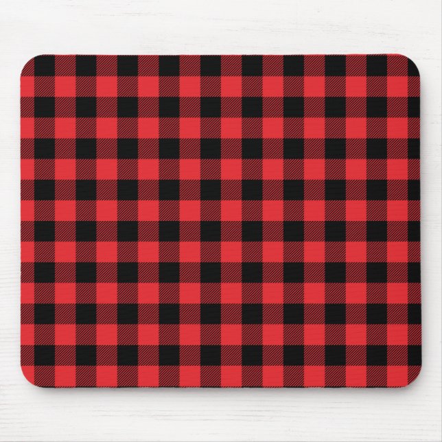 Red Flannel Buffalo Karo Pattern Mousepad (Vorne)