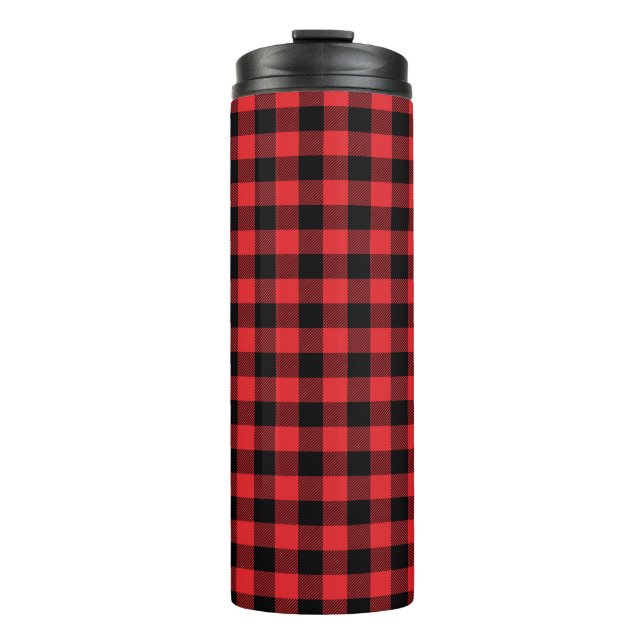 Red Flannel Buffalo Karo Pattern Thermosbecher (Vorderseite)