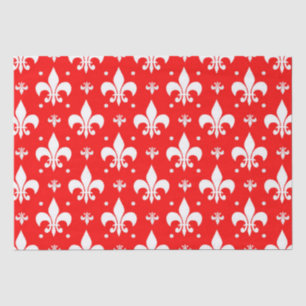 Red Fleur-de-lis-Muster Seidenpapier