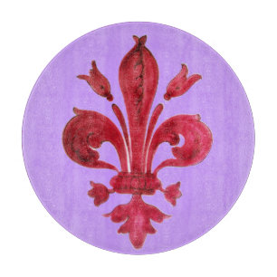 RED FLEUR DE LISE SCHNEIDEBRETT