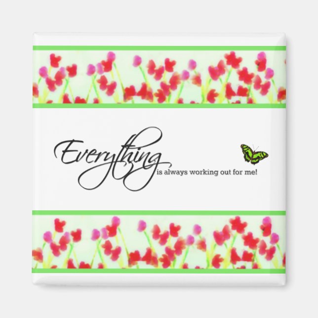 Red Floral - Alles läuft immer Magnet (Vorne)