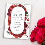 Red Floral Brautparty Einladung<br><div class="desc">Versenden Sie schöne Brautduschen aus Rot-Flor,  um Ihre Gäste für Ihr phantastisches Brautparty zu bereiten.</div>