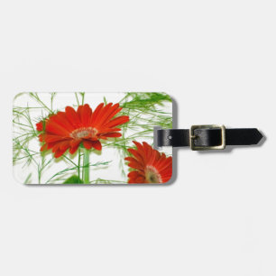 Red Floral Gepäckanhänger