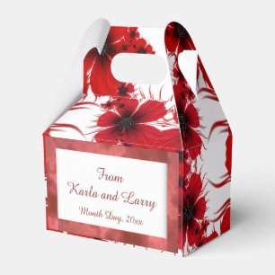 Red Floral Geschenkschachtel