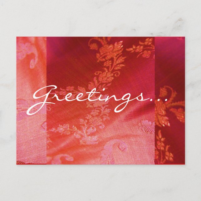 Red Floral I Postcard - Anpassbar Postkarte (Vorderseite)