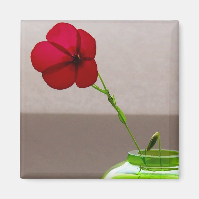 Red Floral Magnet (Vorne)