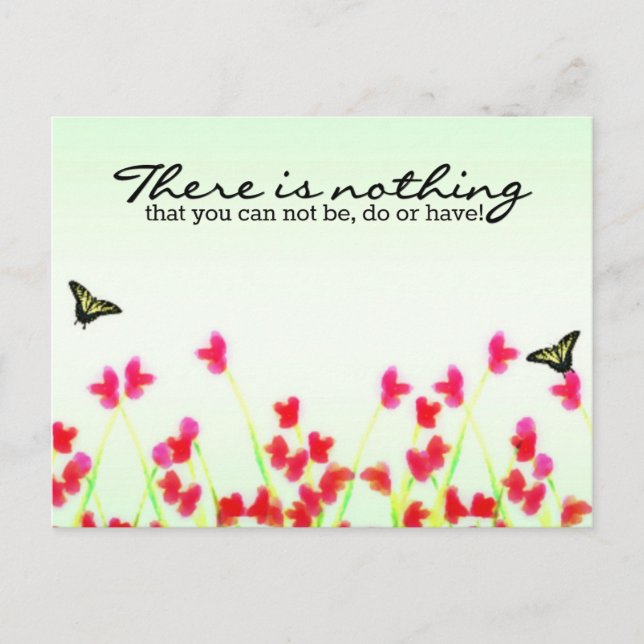 Red Floral - Nichts, was man nicht tun oder haben  Postkarte (Vorderseite)