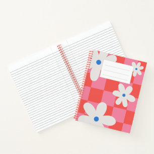 Red Floral Notebook Notizbuch